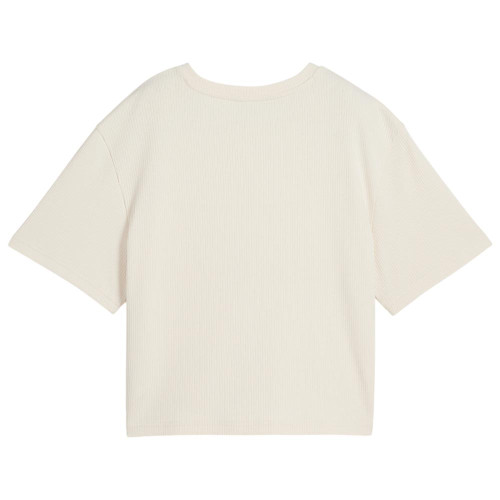 Puma Γυναικεία κοντομάνικη μπλούζα Wardrobe Ess Ribbed Relaxed Tee